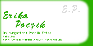 erika poczik business card